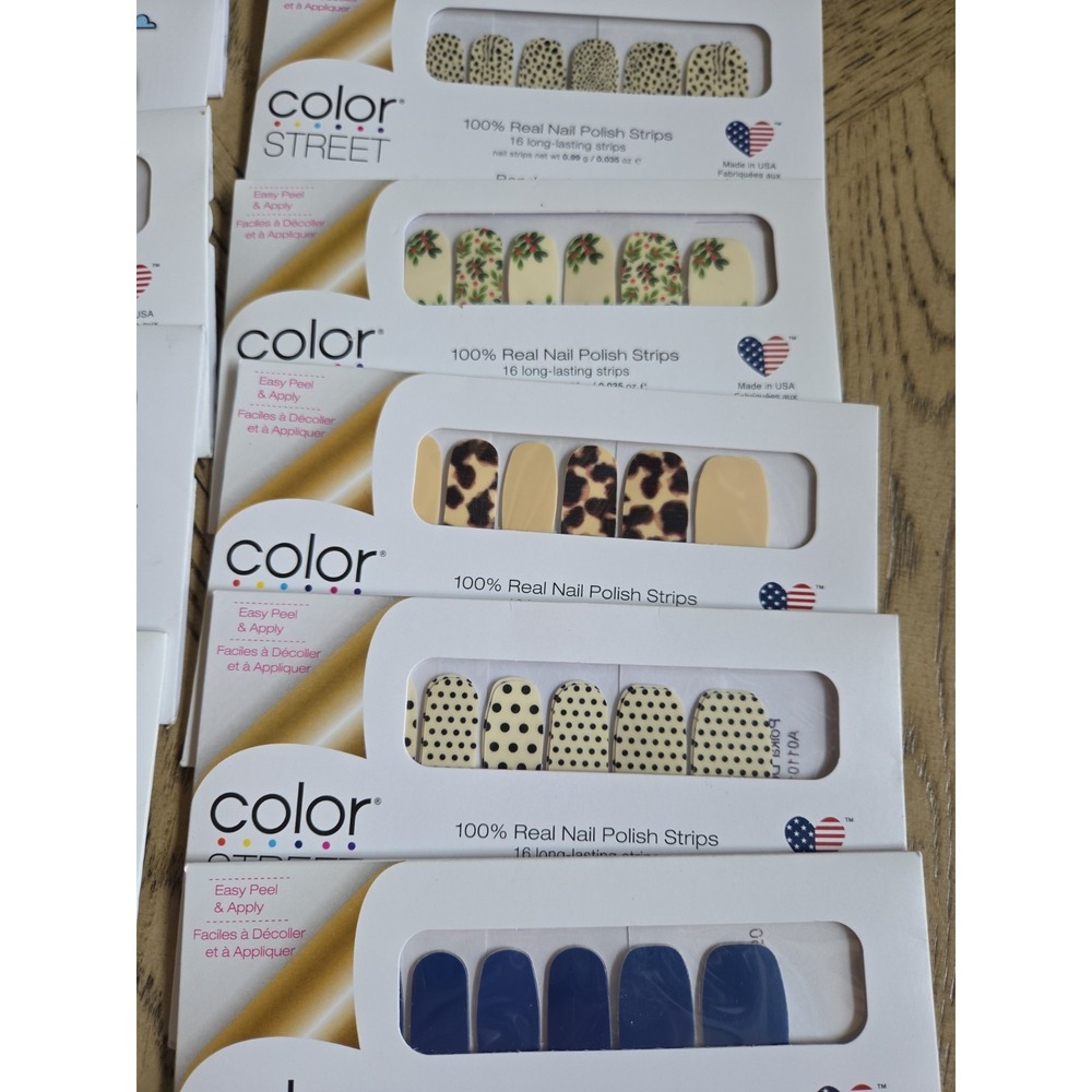 COLOR STREET NAIL STRIPS Lot Of 24 Nail Polish Strips Assorted Colors Designs - Picture 6 of 16